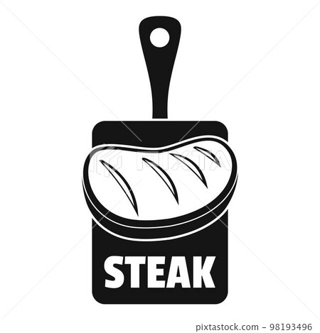 Steak logo. Simple illustration of steak vector logo for web design isolated on white background 98193496