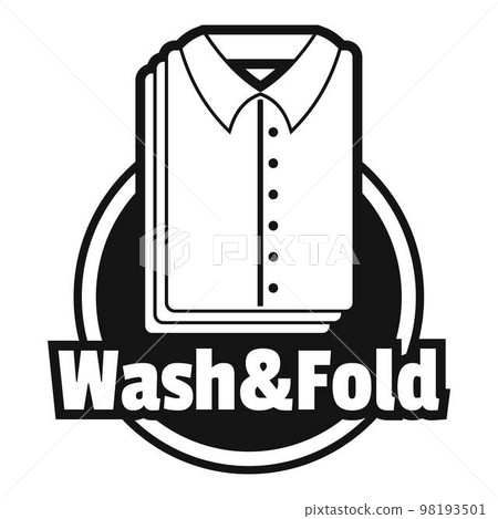 Laundry shirt wash and fold logo. Simple illustration of laundry shirt wash and fold vector logo for web design isolated on white background 98193501