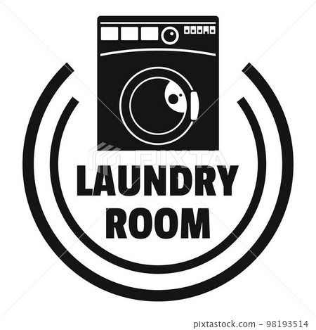 Wash machine laundry room logo. Simple illustration of wash machine laundry room vector logo for web design isolated on white background 98193514