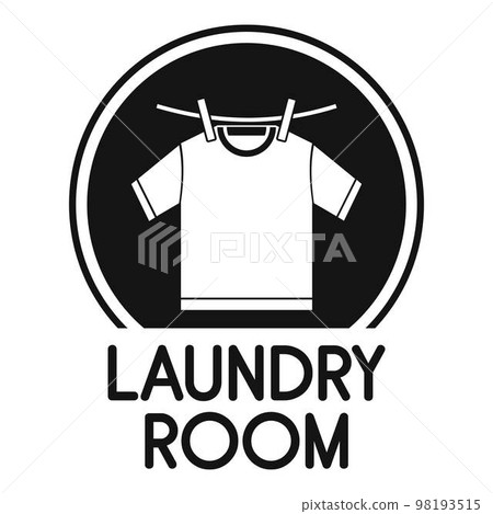 Laundry clothes room logo. Simple illustration of laundry clothes room vector logo for web design isolated on white background Laundry clothes room logo. Simple illustration of laundry clothes room vector logo for web design isolated on white background 98193515