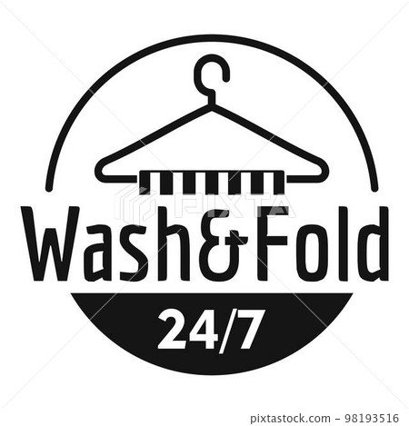 Wash and fold laundry logo. Simple illustration of wash and fold laundry vector logo for web design isolated on white background Wash and fold laundry logo. Simple illustration of wash and fold laundry vector logo for web design isolated on white background 98193516