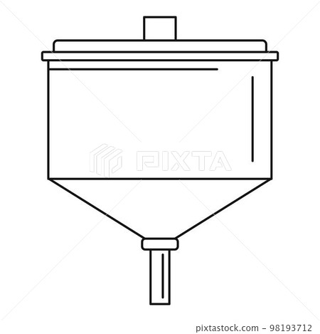 Beer filter icon. Outline illustration of beer filter vector icon for web design isolated on white background 98193712