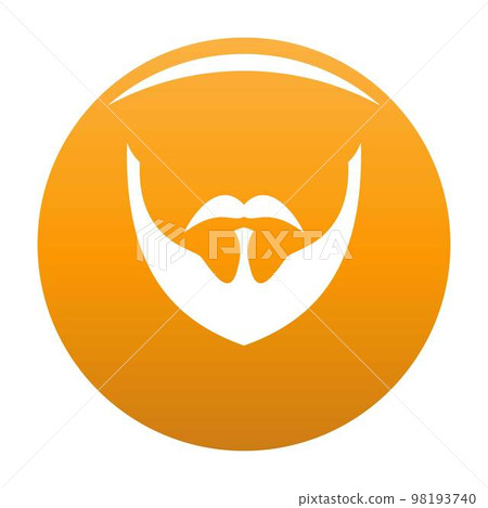 Person beard icon. Simple illustration of person beard vector icon for any design orange Person beard icon. Simple illustration of person beard vector icon for any design orange 98193740