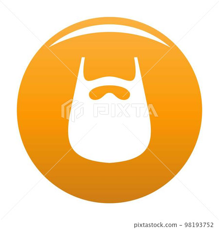 Smooth beard icon. Simple illustration of smooth beard vector icon for any design orange 98193752