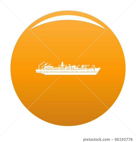 Ship combat icon. Simple illustration of ship combat vector icon for any design orange 98193776