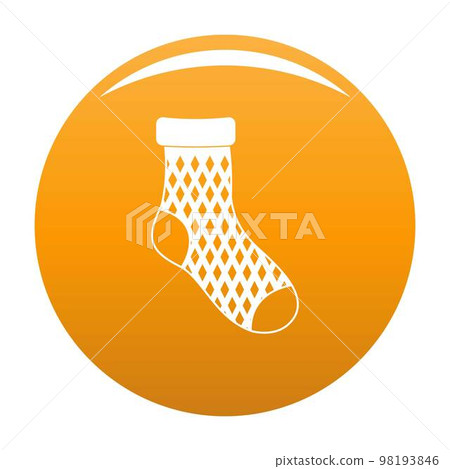 Child sock icon. Simple illustration of child sock vector icon for any design orange 98193846