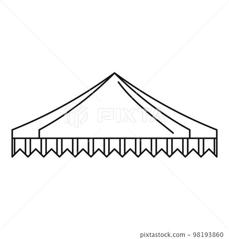 Gazelo tent icon. Outline illustration of gazelo tent vector icon for web design isolated on white background Gazelo tent icon. Outline illustration of gazelo tent vector icon for web design isolated on white background 98193860