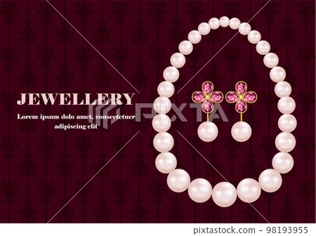 Jewellery concept background. Realistic illustration of jewellery vector concept background for web design 98193955