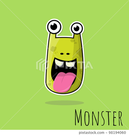 Hand drawn frog cartoon doodle green color Hand drawn frog cartoon doodle green color 98194060