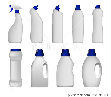 Detergent bottle cleaning powder washing mockup set. Realistic illustration of 9 detergent bottle cleaning powder washing mockups for web Detergent bottle cleaning powder washing mockup set. Realistic illustration of 9 detergent bottle cleaning powder washing mockups for web 98194061