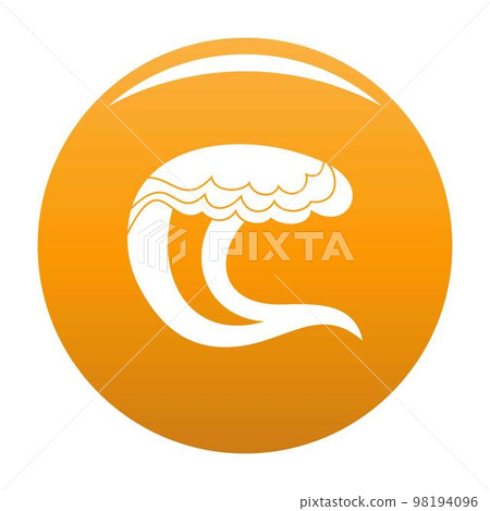 Wave water sea icon. Simple illustration of wave water sea vector icon for any design orange 98194096