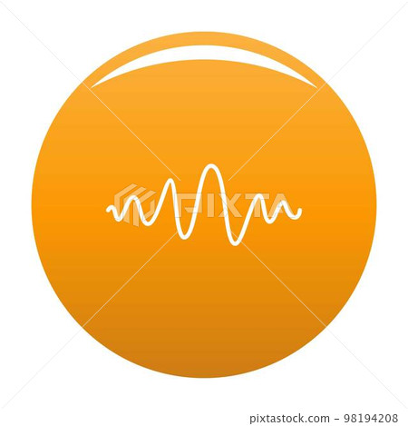Equalizer melody radio icon. Simple illustration of equalizer melody radio vector icon for any design orange 98194208
