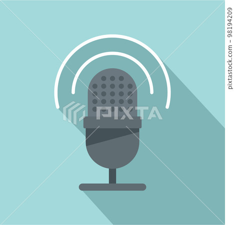 Studio microphone icon. Flat illustration of studio microphone vector icon for web design Studio microphone icon. Flat illustration of studio microphone vector icon for web design 98194209