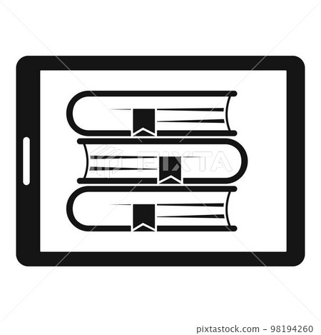 Electronic book icon. Simple illustration of electronic book vector icon for web design isolated on white background 98194260