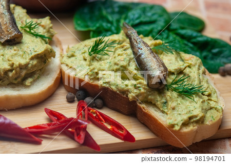 Fish pate and sprats. Fish pate and sprats. 98194701