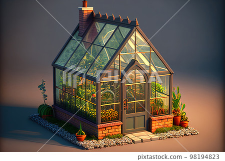 Country greenhouse for growing vegetables, fruits and flowers Country greenhouse for growing vegetables, fruits and flowers 98194823