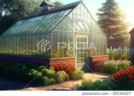 Country greenhouse for growing vegetables, fruits and flowers 98194827