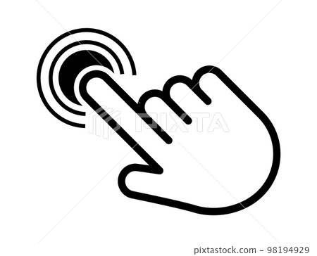 Click cursor set. Computer pointer hand and arrow icon. Press pick action element. Vector web interface elements. Click cursor set. Computer pointer hand and arrow icon. Press pick action element. Vector web interface elements. 98194929