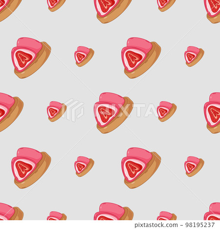 cartoon daifuku, japanese food seamless pattern on colorful background cartoon daifuku, japanese food seamless pattern on colorful background 98195237