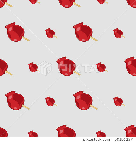 cartoon ringo ame, japanese food seamless pattern on colorful background 98195257
