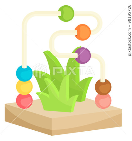 Kid puzzle toy. Plastic game cartoon icon 98195726