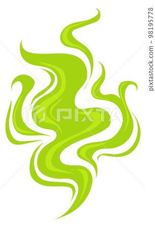Green smoke. Cartoon odor. Stinky bad scent 98195778