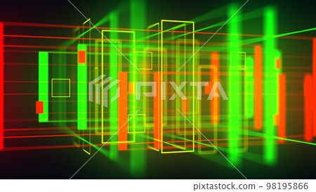 3D geometrical neon space background VJ loop 3D geometrical neon space background VJ loop 98195866