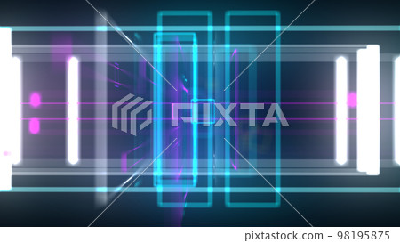 3D geometrical neon space background VJ loop 3D geometrical neon space background VJ loop 98195875