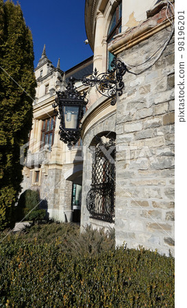 Peles castle Sinaia at sunny day at Transylvania, Romania protected by Unesco World Heritage Site 98196201