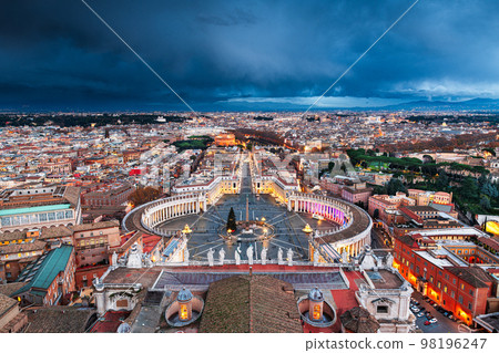 Vatican City State surrounded by Rome, Italy 98196247