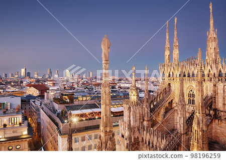 Milan, Italy City Skyline 98196259