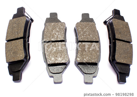 Brake pads isolated on white background. Auto parts. Brake pads isolated on white background. Auto parts. 98198298