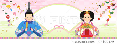 Hinamatsuri image _ banner background _ frame (3: 1) Hinamatsuri image _ banner background _ frame (3: 1) 98199426