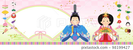 Hinamatsuri image _ banner background _ frame (3: 1) Hinamatsuri image _ banner background _ frame (3: 1) 98199427