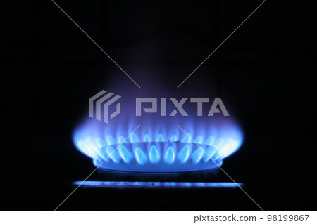 Blue flame of gas Blue flame of gas 98199867