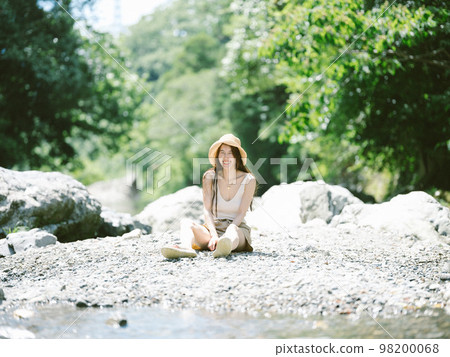 riverside and woman riverside and woman 98200068