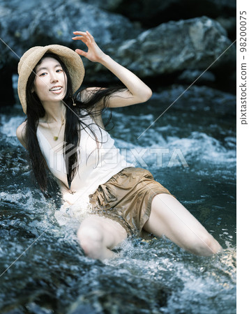 riverside and woman riverside and woman 98200075