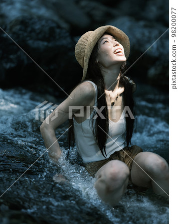 riverside and woman riverside and woman 98200077