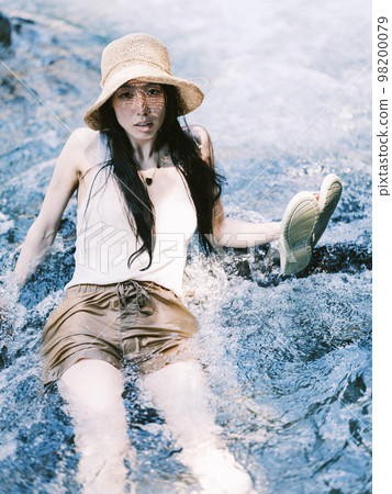 riverside and woman riverside and woman 98200079