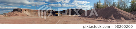 Panorama of raw material storage Panorama of raw material storage 98200200