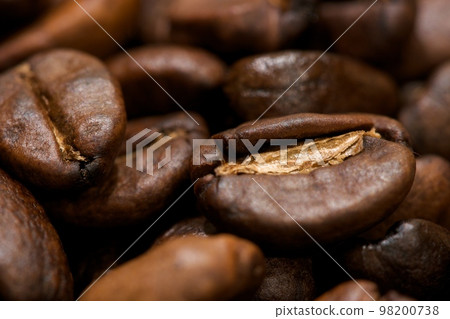 fried coffee beans background 98200738