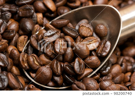 fried coffee beans background 98200740