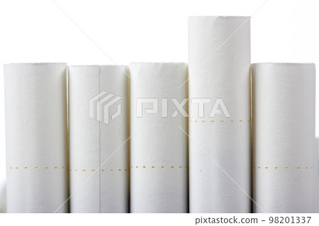 five cigarettes isolated on white five cigarettes isolated on white 98201337