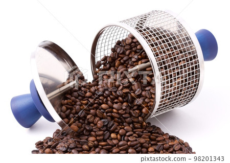 fried coffee beans background 98201343