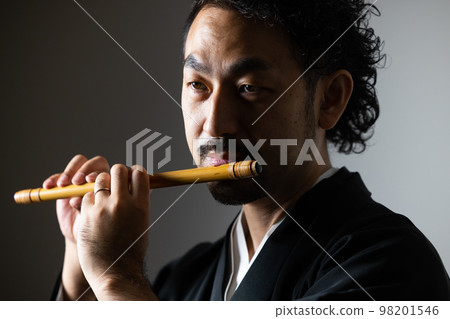 Japanese musical instrument series for men with beards Shinobue Japanese musical instrument series for men with beards Shinobue 98201546