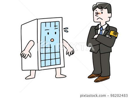 Illustration of a company being watched by an employee of the Labor Standards Inspection Office Illustration of a company being watched by an employee of the Labor Standards Inspection Office 98202483