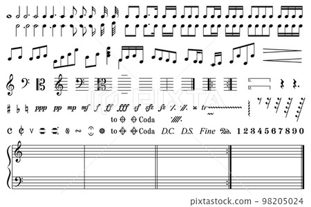 set of musical symbols 98205024