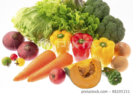 蔬菜採集白色背景 蔬菜採集白色背景 98205151