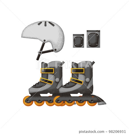 直排輪滑旱冰街頭運動極限運動插畫 直排輪滑旱冰街頭運動極限運動插畫 98206931