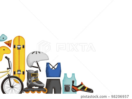 Street sports extreme sports sports exercise background frame illustration 98206937